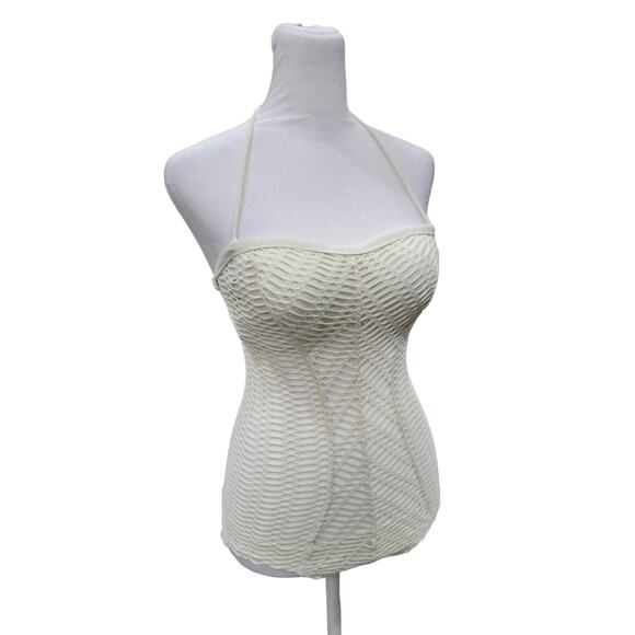 Robin Piccone Mitered Sophia Convertible One Piece Swimsuit Size 4 Crochet Beach - Picture 6 of 14